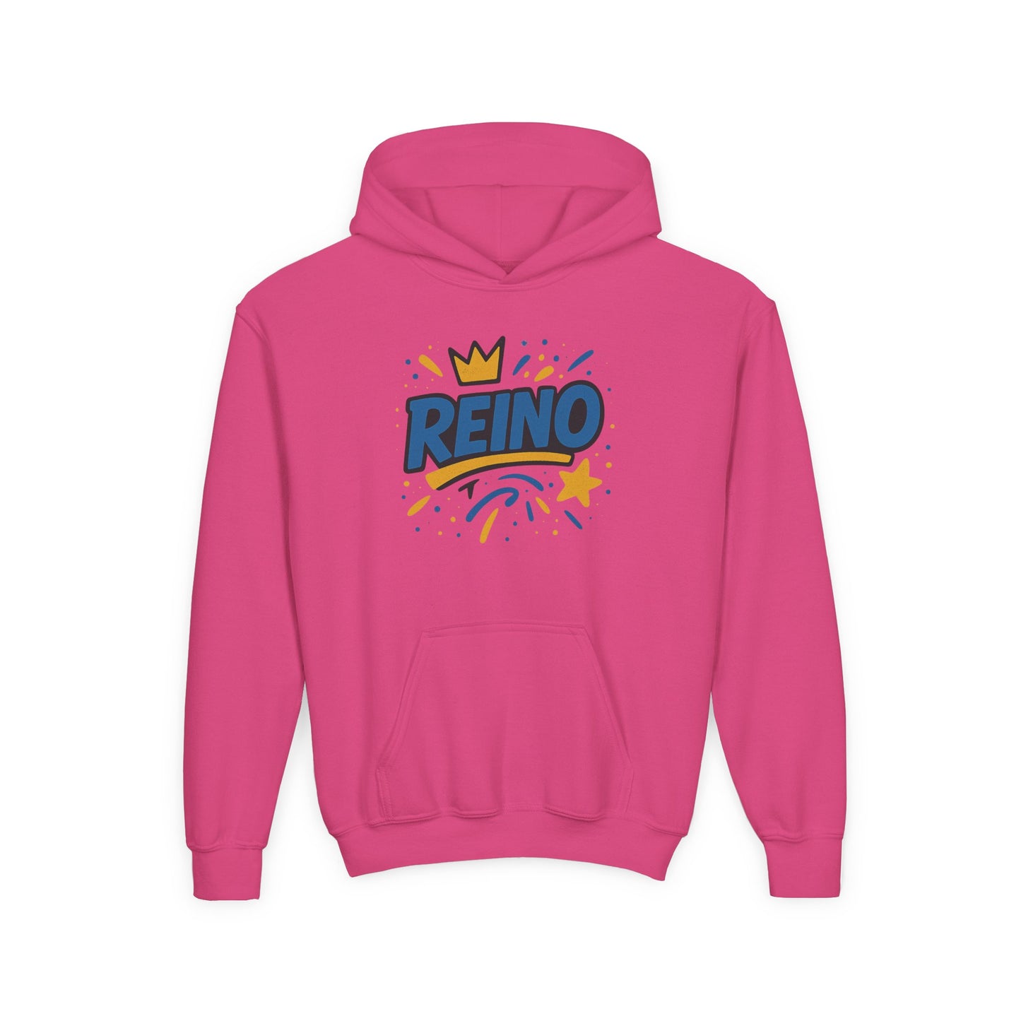 Sudadera Reino Crown Theme Youth Hoodie – Fun Gift for Birthdays, Royalty Vibes, Casual Wear, Everyday Comfort, Cool Streetwear