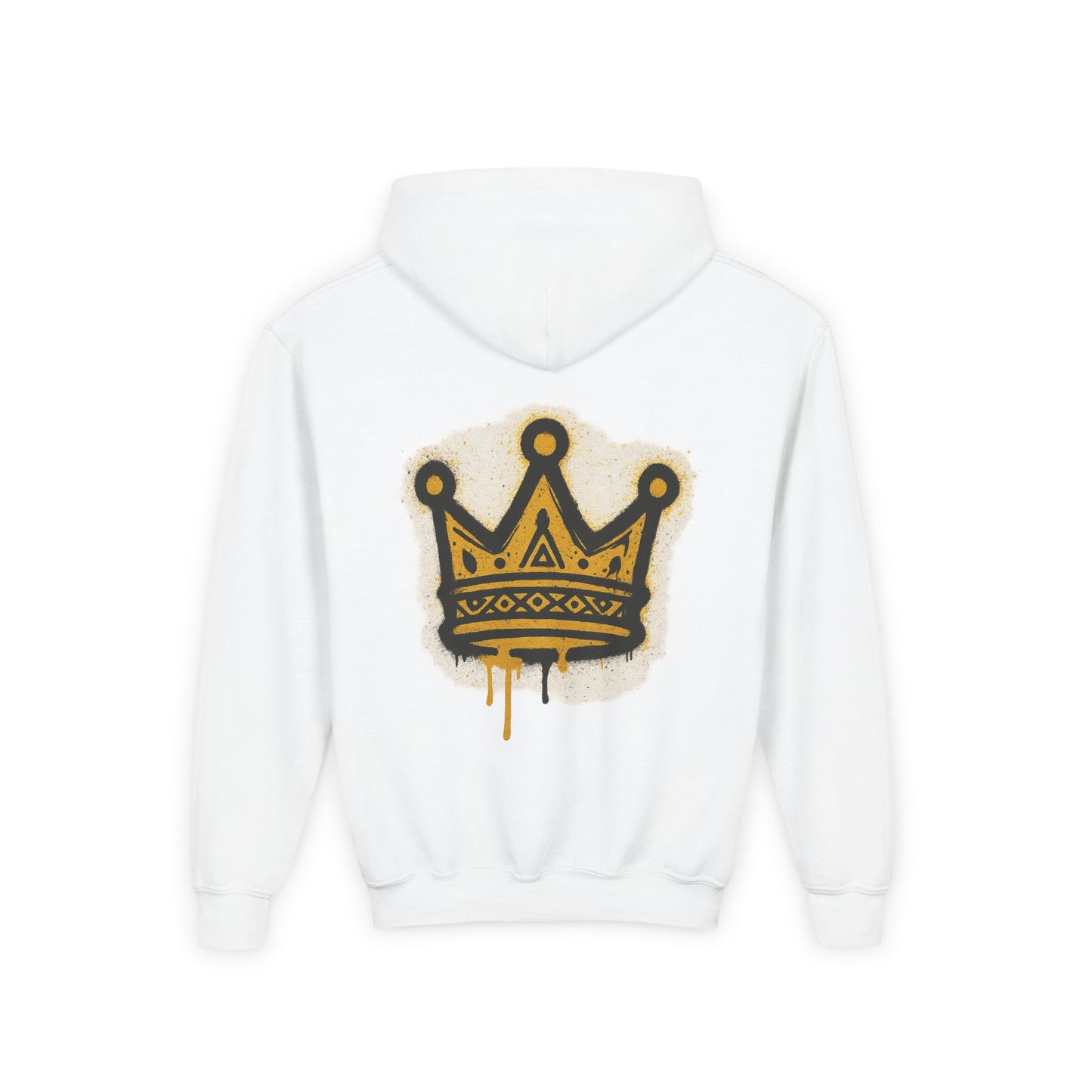 Kingdom Crown Youth Heavy Blend Hooded Sweatshirt, Fun Streetwear, Perfect for Birthdays, Back to School, Gift Ideas, Trendy Hoodie