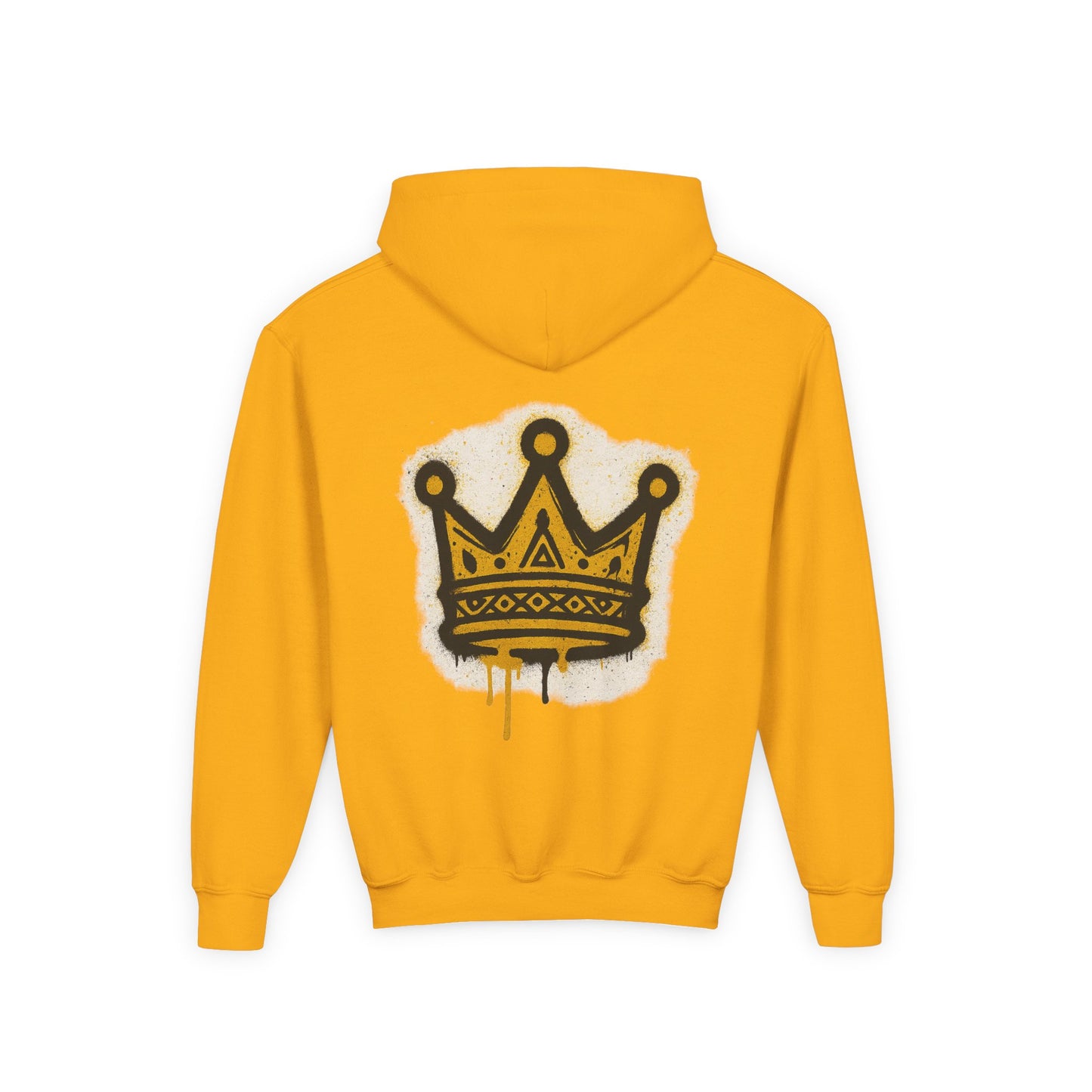 Kingdom Crown Youth Heavy Blend Hooded Sweatshirt, Fun Streetwear, Perfect for Birthdays, Back to School, Gift Ideas, Trendy Hoodie