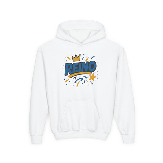 Sudadera Reino Crown Theme Youth Hoodie – Fun Gift for Birthdays, Royalty Vibes, Casual Wear, Everyday Comfort, Cool Streetwear