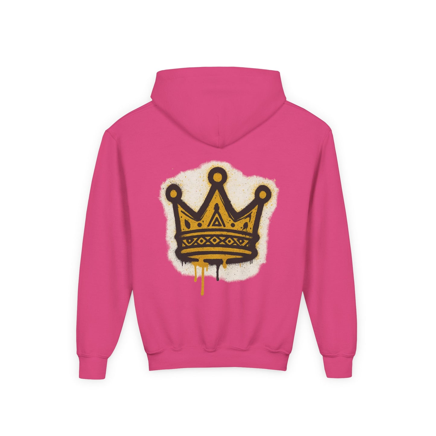 Kingdom Crown Youth Heavy Blend Hooded Sweatshirt, Fun Streetwear, Perfect for Birthdays, Back to School, Gift Ideas, Trendy Hoodie