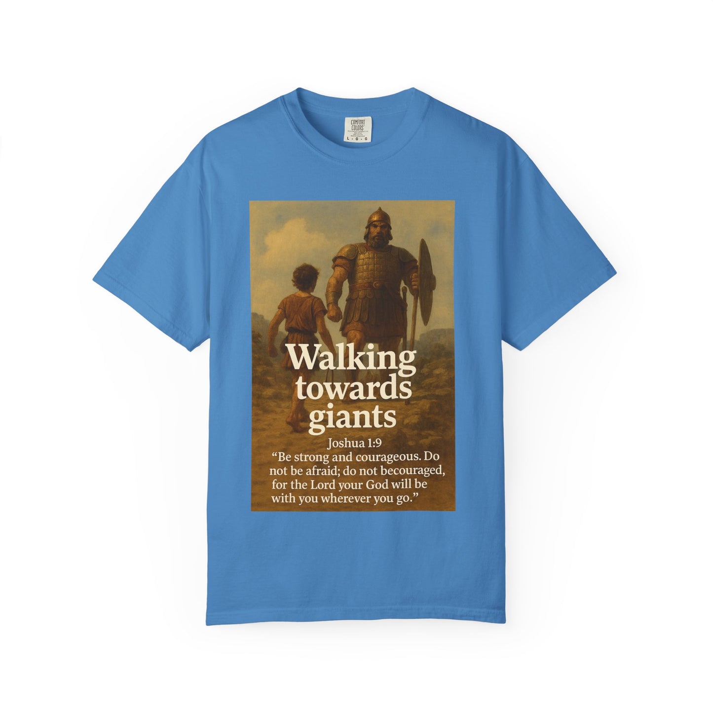 Giant Inspirational Unisex T-Shirt: Walking Towards Giants, Motivational Apparel, Gift for Him/Her, Faith-Based Clothing, Casual Wear, Bible [...]