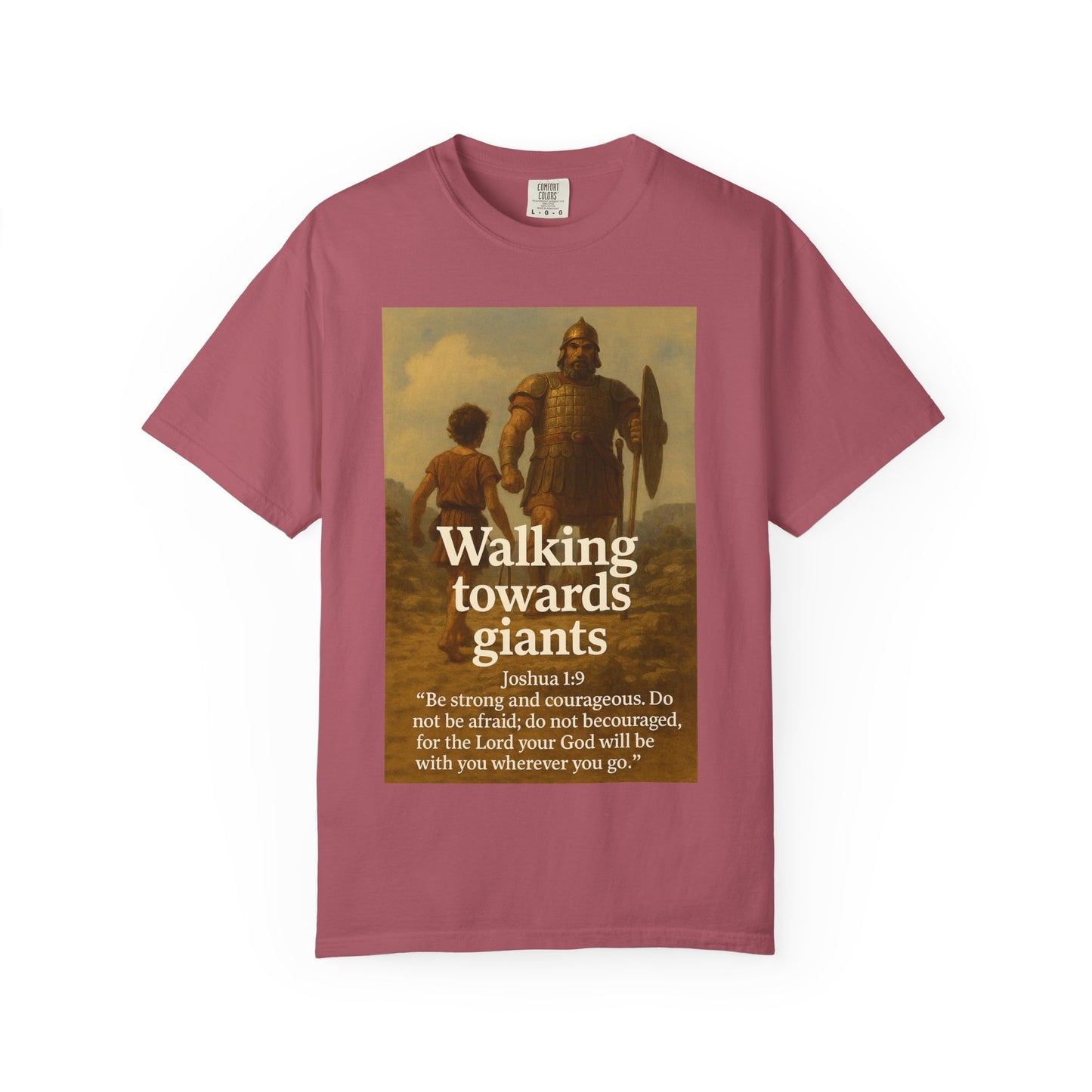 Giant Inspirational Unisex T-Shirt: Walking Towards Giants, Motivational Apparel, Gift for Him/Her, Faith-Based Clothing, Casual Wear, Bible [...]