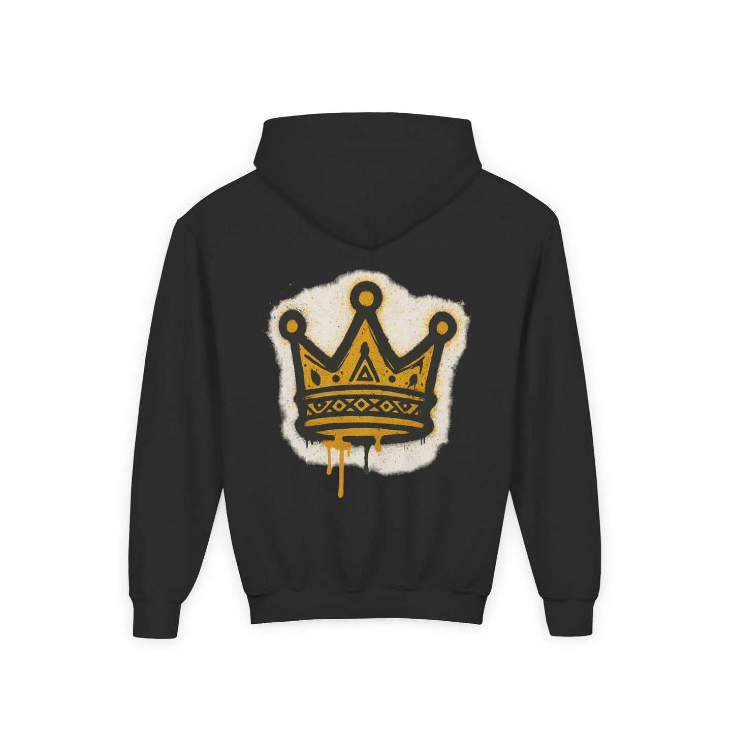Kingdom Crown Youth Heavy Blend Hooded Sweatshirt, Fun Streetwear, Perfect for Birthdays, Back to School, Gift Ideas, Trendy Hoodie