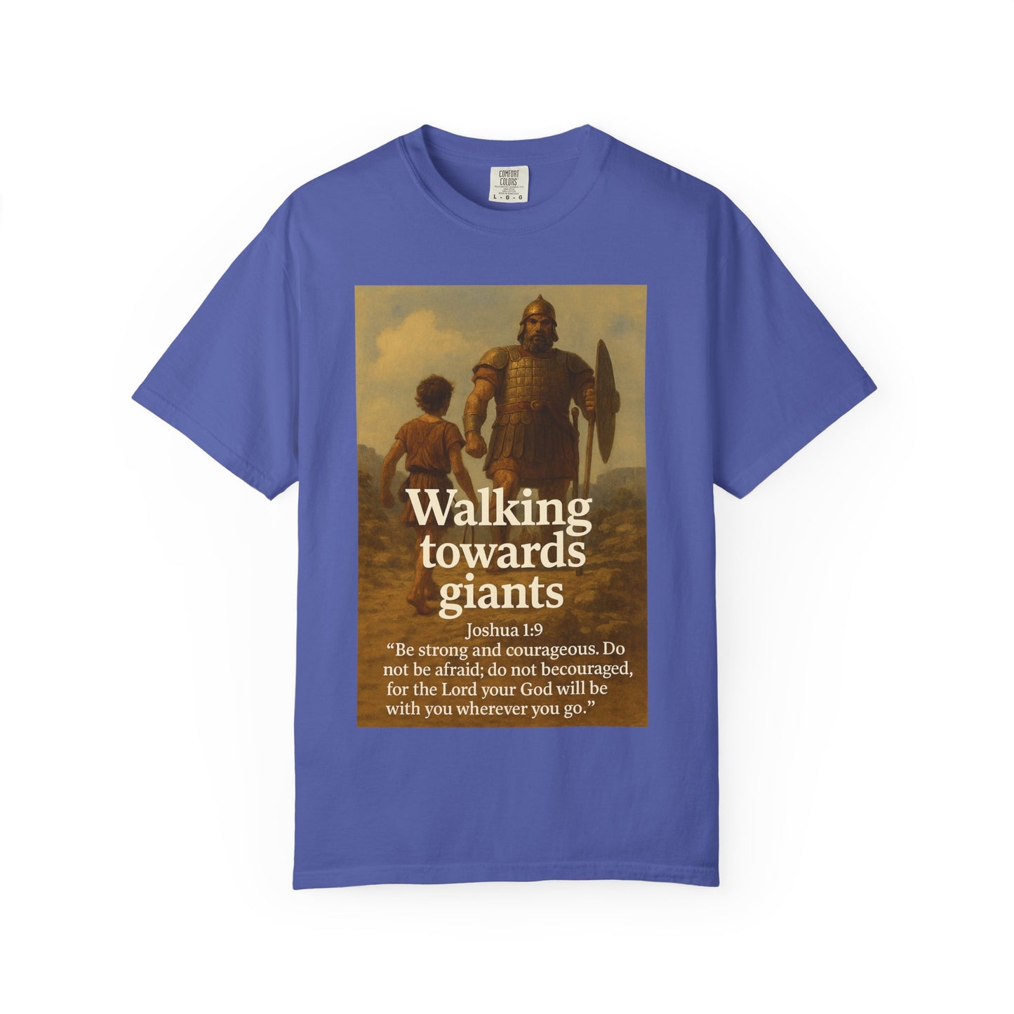 Giant Inspirational Unisex T-Shirt: Walking Towards Giants, Motivational Apparel, Gift for Him/Her, Faith-Based Clothing, Casual Wear, Bible [...]