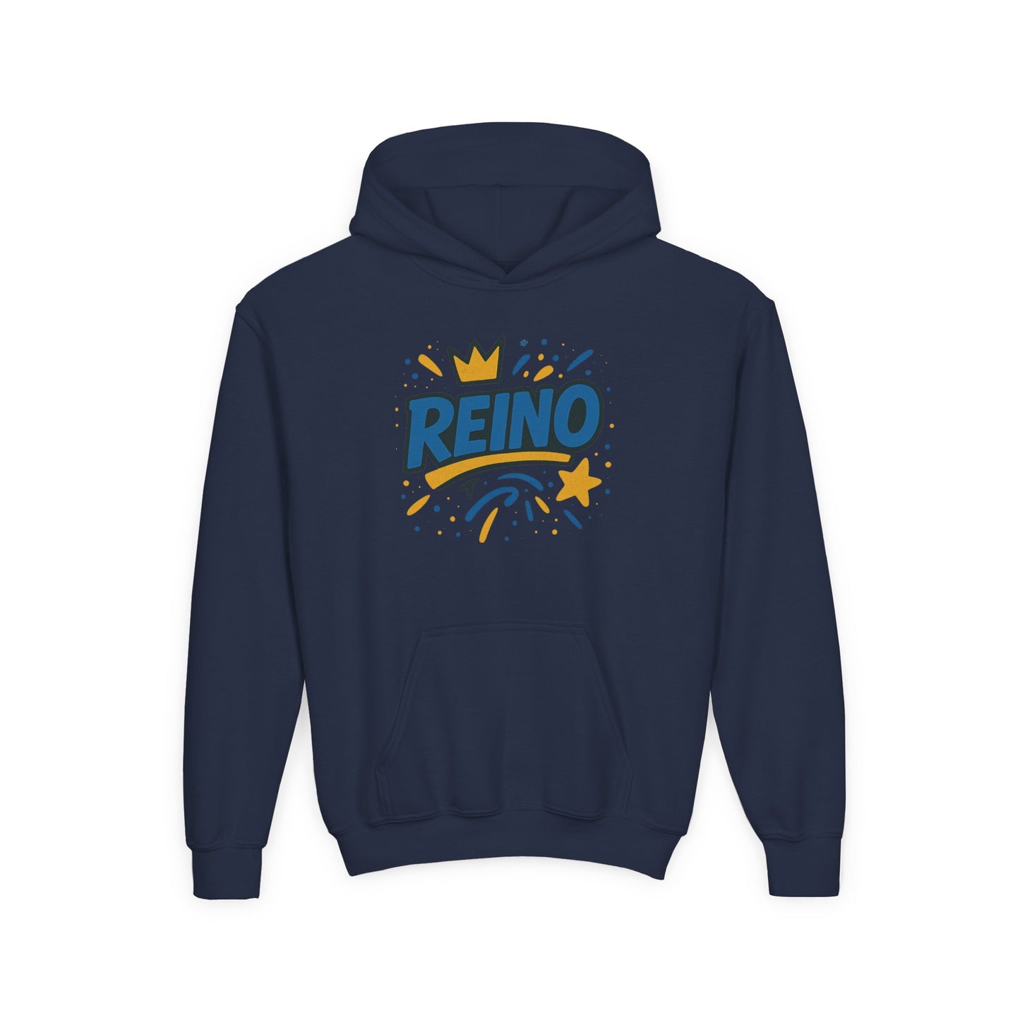 Sudadera Reino Crown Theme Youth Hoodie – Fun Gift for Birthdays, Royalty Vibes, Casual Wear, Everyday Comfort, Cool Streetwear