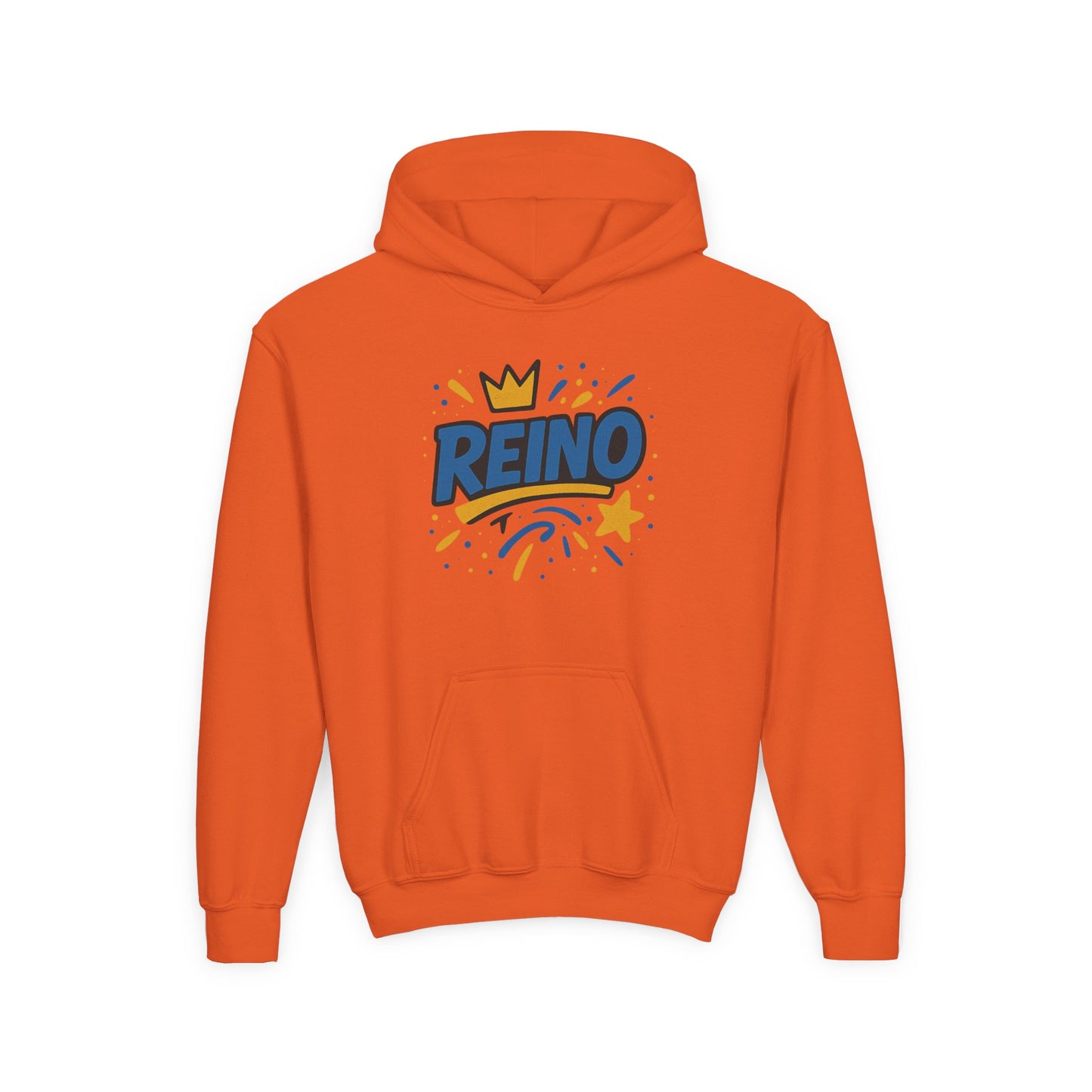 Sudadera Reino Crown Theme Youth Hoodie – Fun Gift for Birthdays, Royalty Vibes, Casual Wear, Everyday Comfort, Cool Streetwear