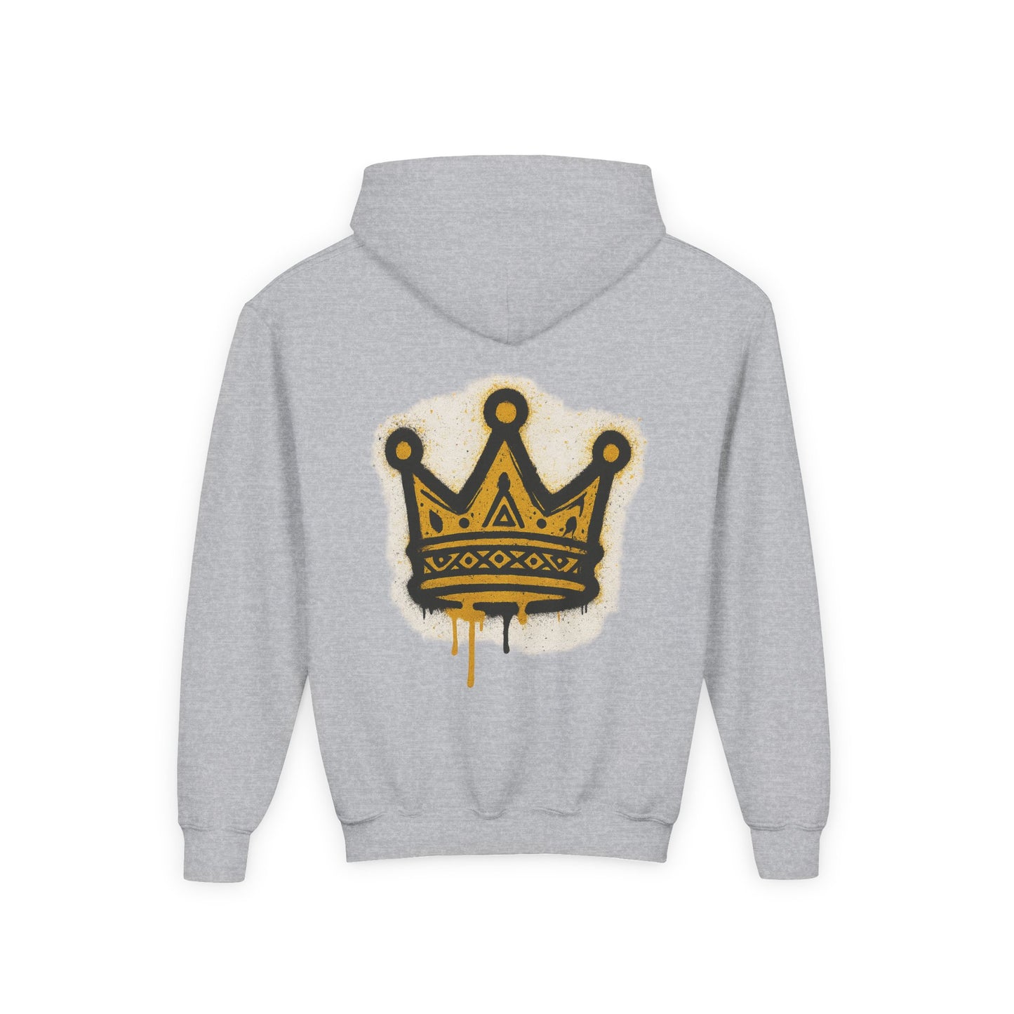 Kingdom Crown Youth Heavy Blend Hooded Sweatshirt, Fun Streetwear, Perfect for Birthdays, Back to School, Gift Ideas, Trendy Hoodie