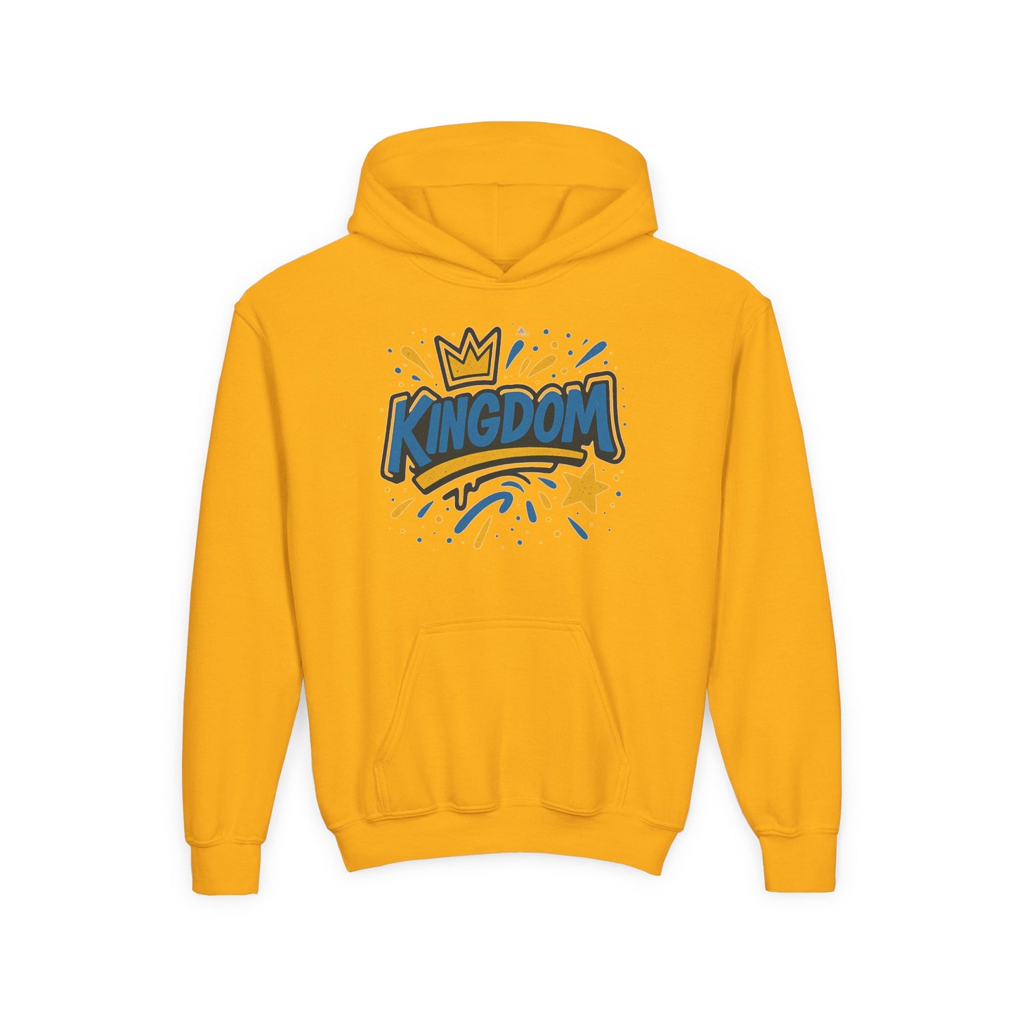 Kingdom Crown Youth Heavy Blend Hooded Sweatshirt, Fun Streetwear, Perfect for Birthdays, Back to School, Gift Ideas, Trendy Hoodie