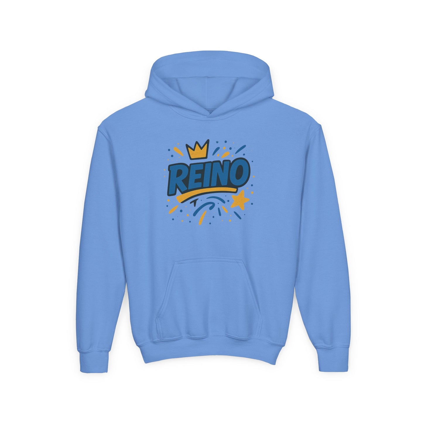 Sudadera Reino Crown Theme Youth Hoodie – Fun Gift for Birthdays, Royalty Vibes, Casual Wear, Everyday Comfort, Cool Streetwear