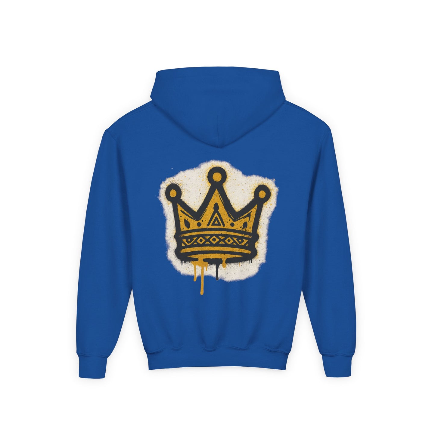 Kingdom Crown Youth Heavy Blend Hooded Sweatshirt, Fun Streetwear, Perfect for Birthdays, Back to School, Gift Ideas, Trendy Hoodie