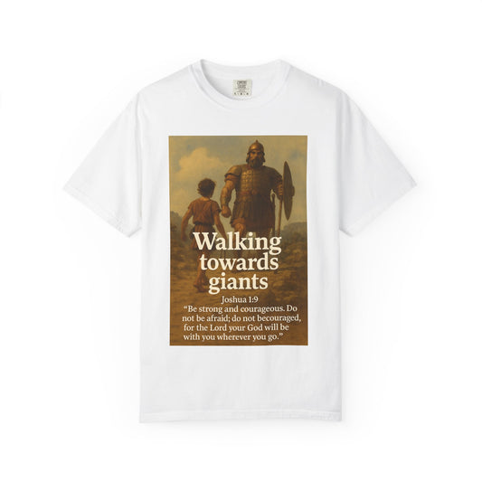 Giant Inspirational Unisex T-Shirt: Walking Towards Giants, Motivational Apparel, Gift for Him/Her, Faith-Based Clothing, Casual Wear, Bible [...]