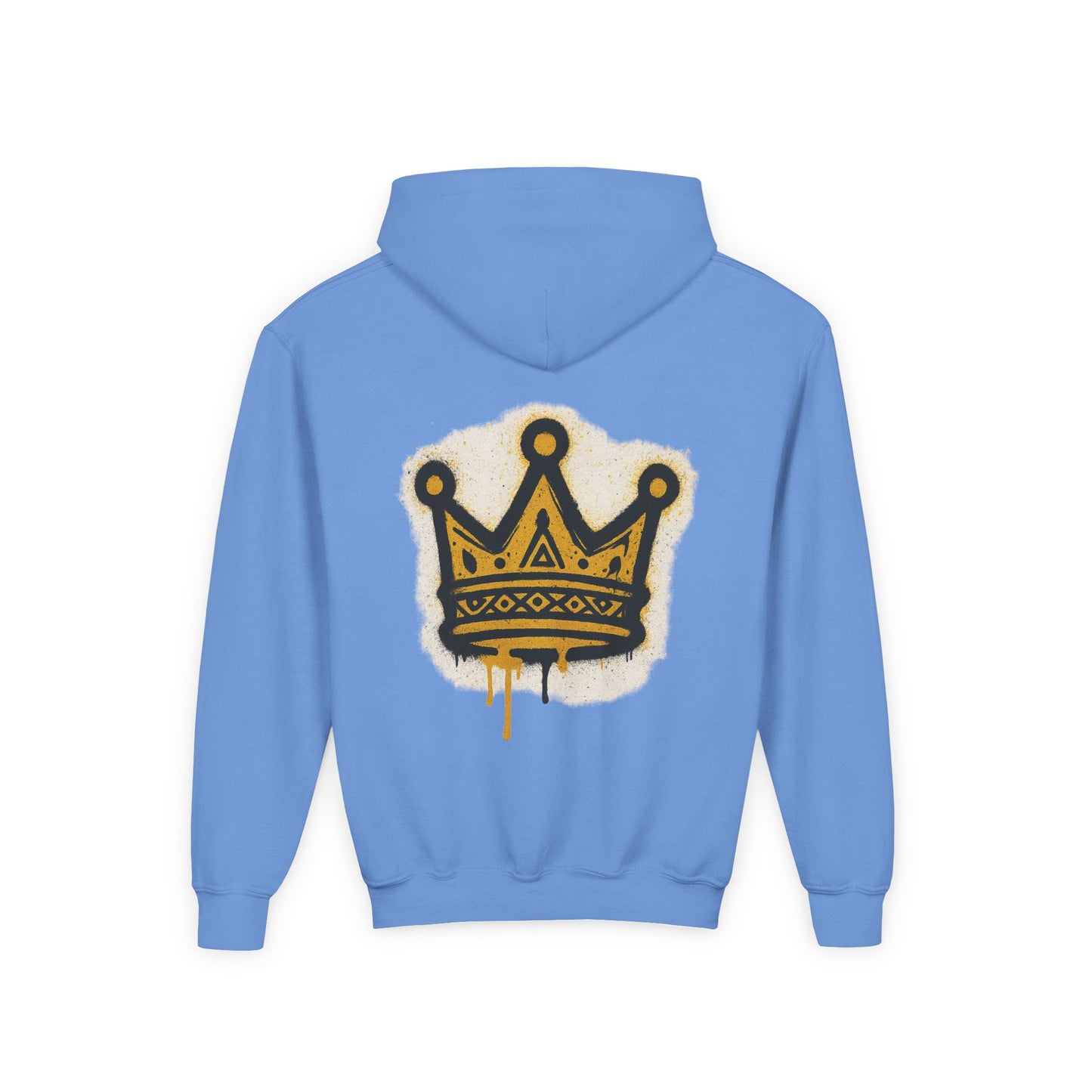 Kingdom Crown Youth Heavy Blend Hooded Sweatshirt, Fun Streetwear, Perfect for Birthdays, Back to School, Gift Ideas, Trendy Hoodie