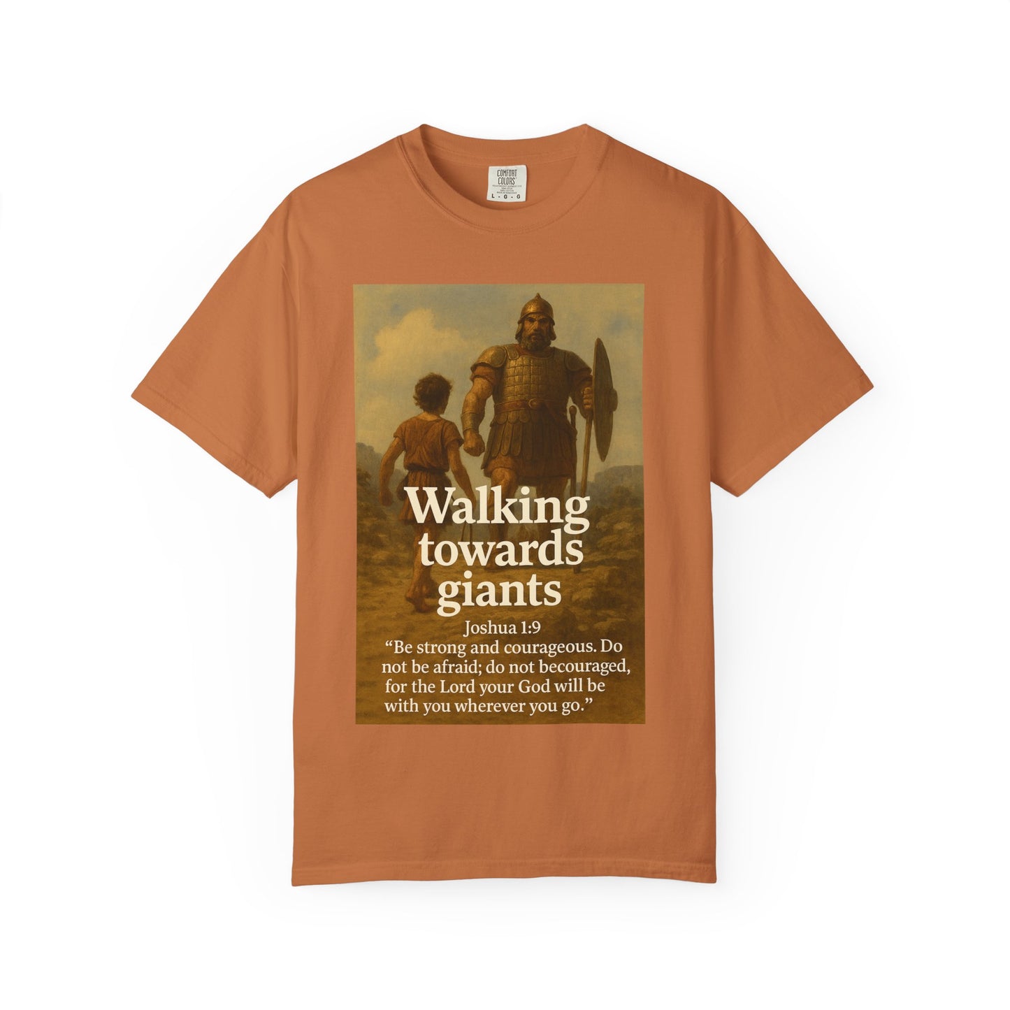 Giant Inspirational Unisex T-Shirt: Walking Towards Giants, Motivational Apparel, Gift for Him/Her, Faith-Based Clothing, Casual Wear, Bible [...]