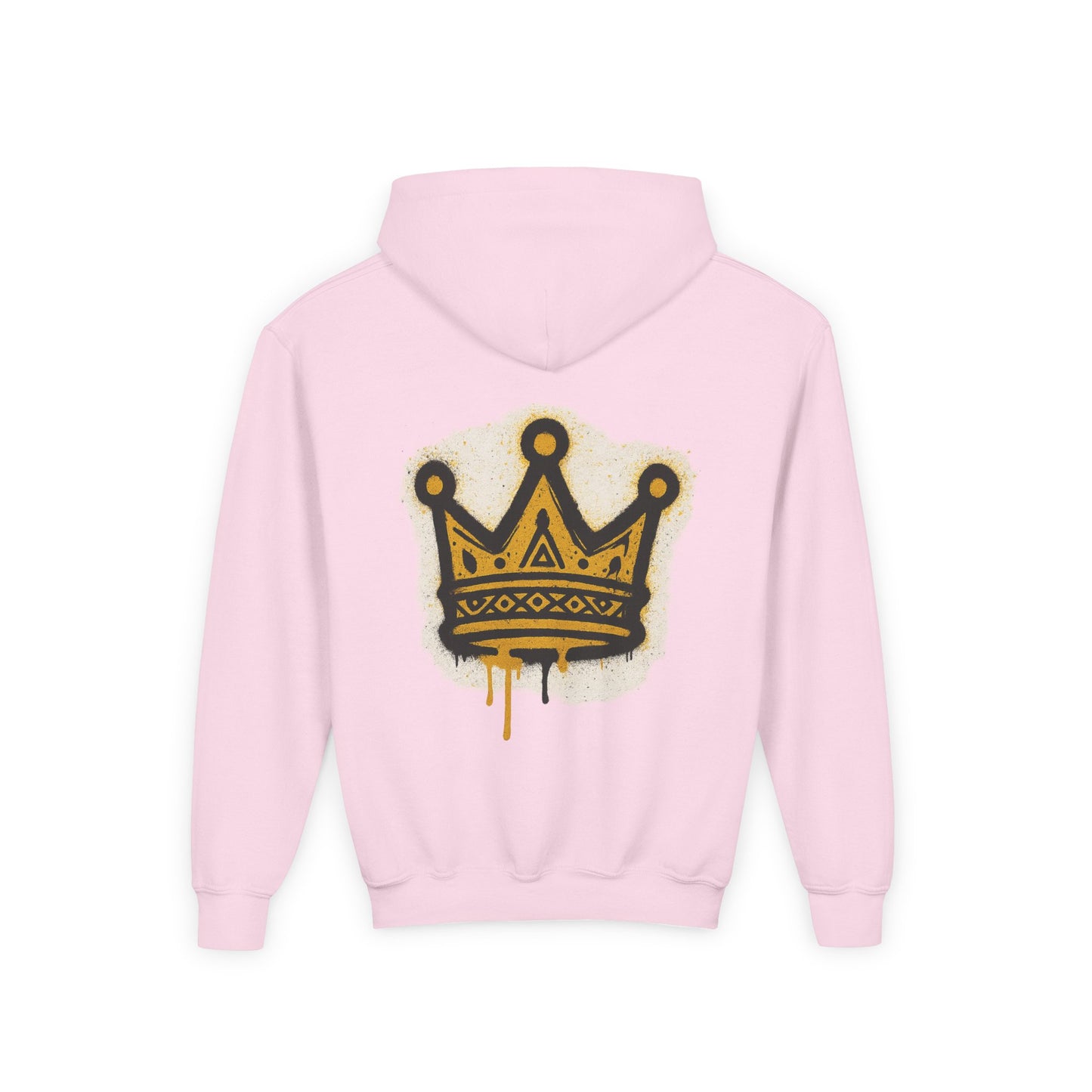 Kingdom Crown Youth Heavy Blend Hooded Sweatshirt, Fun Streetwear, Perfect for Birthdays, Back to School, Gift Ideas, Trendy Hoodie