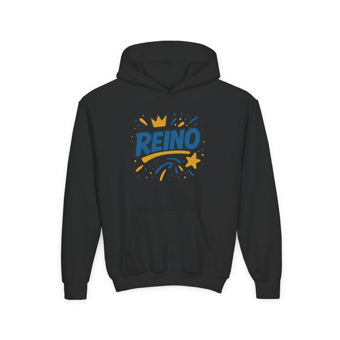 Sudadera Reino Crown Theme Youth Hoodie – Fun Gift for Birthdays, Royalty Vibes, Casual Wear, Everyday Comfort, Cool Streetwear