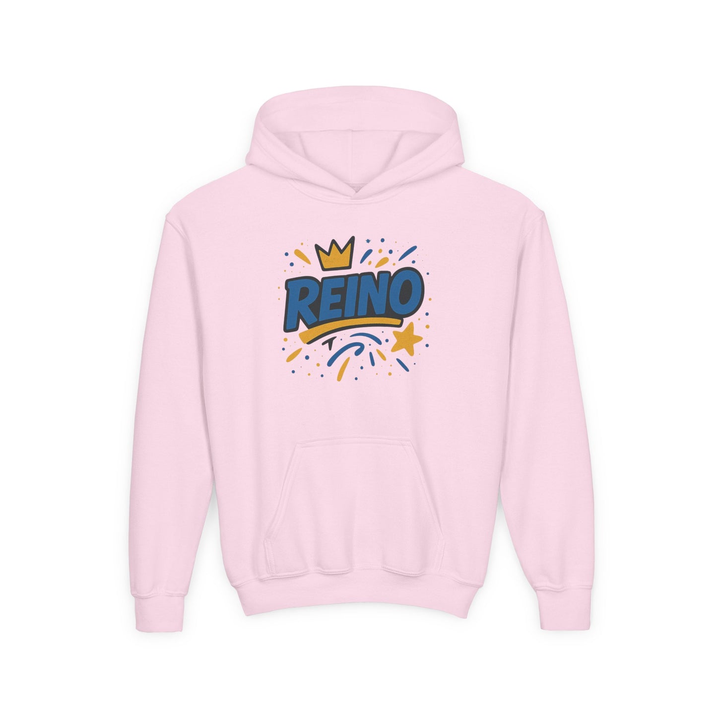 Sudadera Reino Crown Theme Youth Hoodie – Fun Gift for Birthdays, Royalty Vibes, Casual Wear, Everyday Comfort, Cool Streetwear