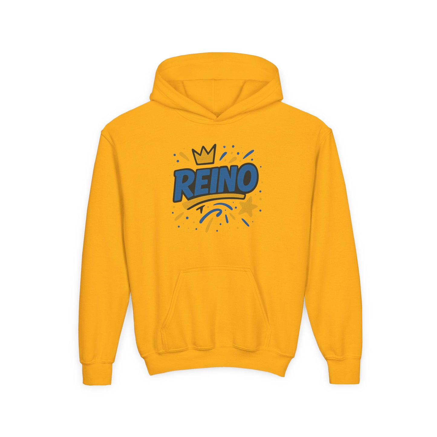 Sudadera Reino Crown Theme Youth Hoodie – Fun Gift for Birthdays, Royalty Vibes, Casual Wear, Everyday Comfort, Cool Streetwear