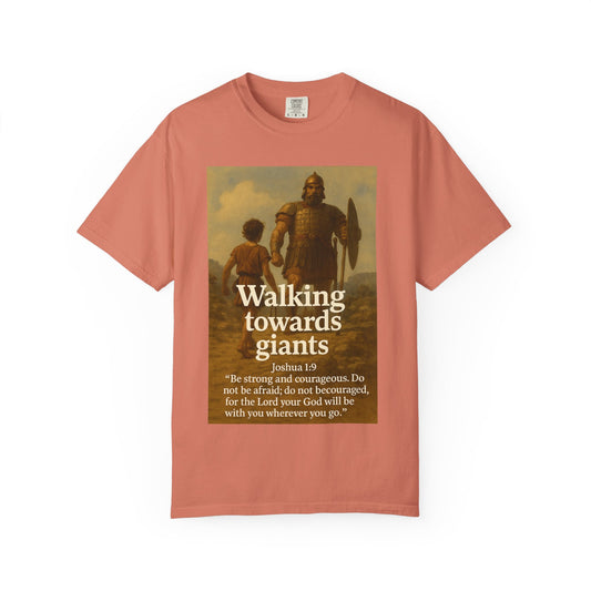 Giant Inspirational Unisex T-Shirt: Walking Towards Giants, Motivational Apparel, Gift for Him/Her, Faith-Based Clothing, Casual Wear, Bible [...]