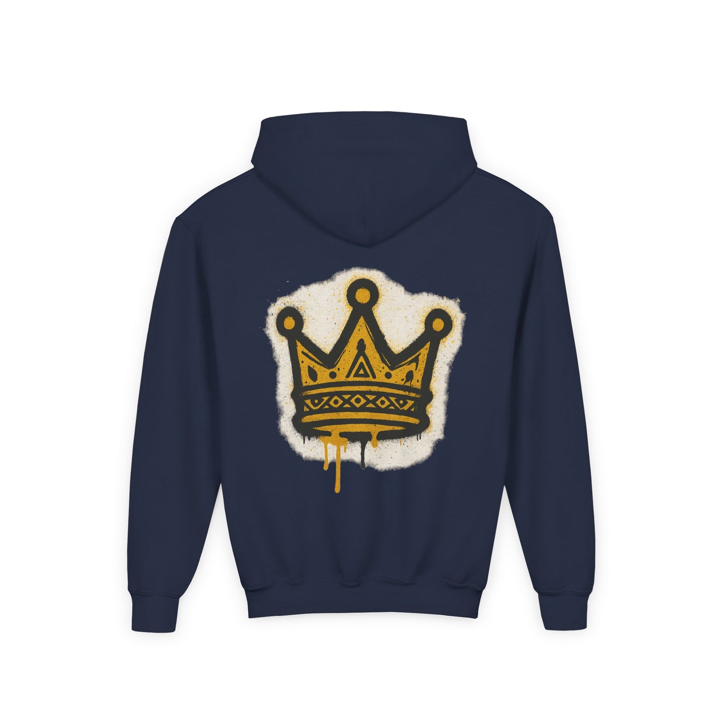 Kingdom Crown Youth Heavy Blend Hooded Sweatshirt, Fun Streetwear, Perfect for Birthdays, Back to School, Gift Ideas, Trendy Hoodie